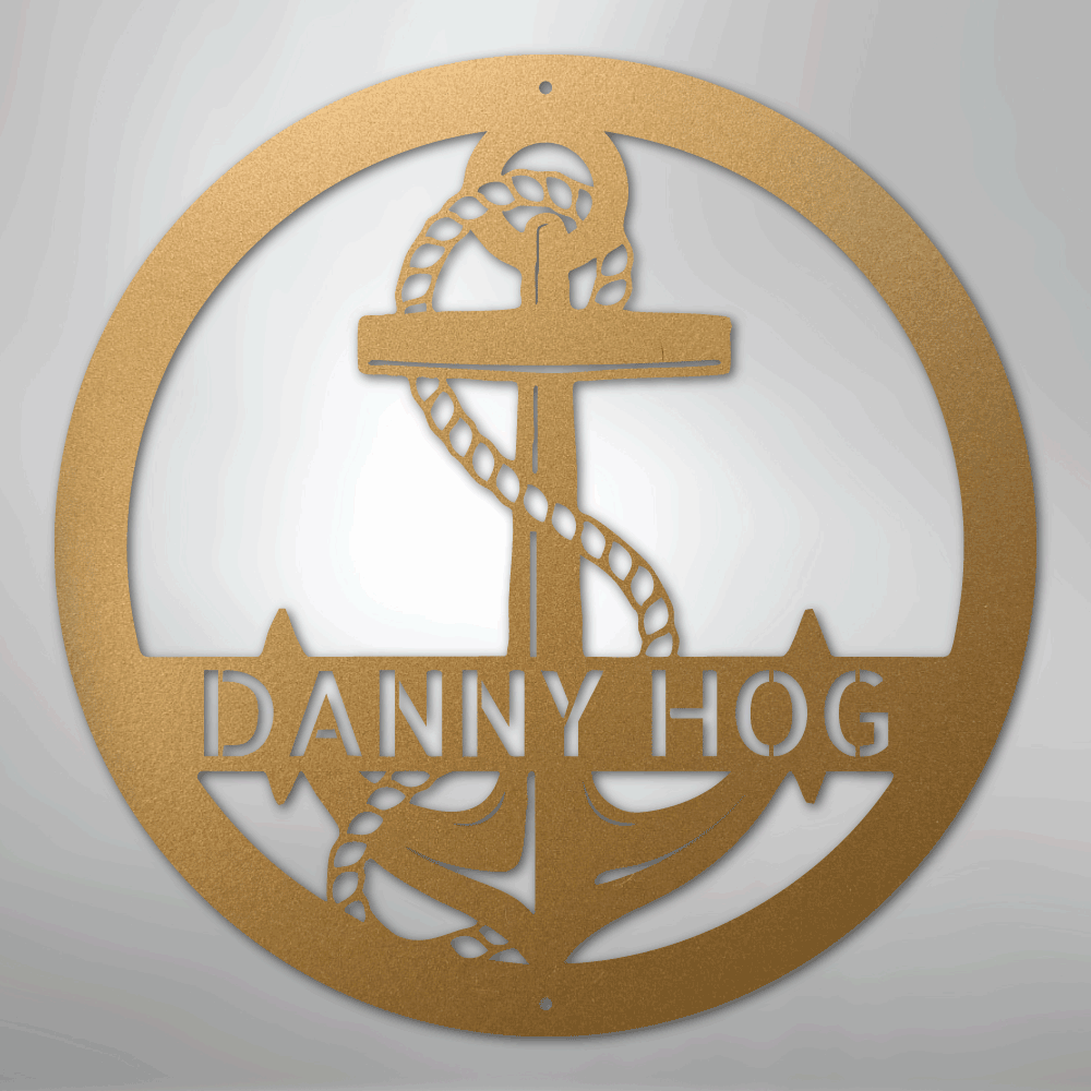 Elaborate Anchor - Steel Sign