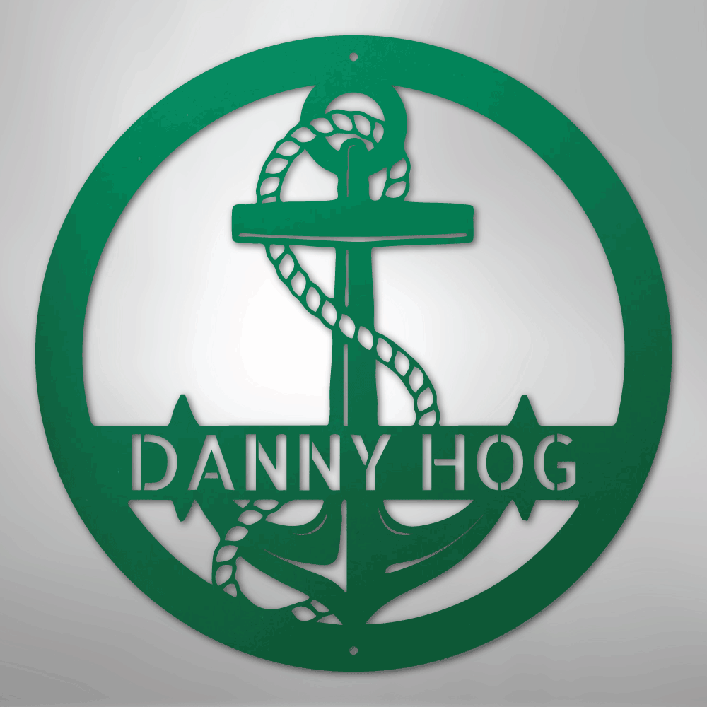 Elaborate Anchor - Steel Sign