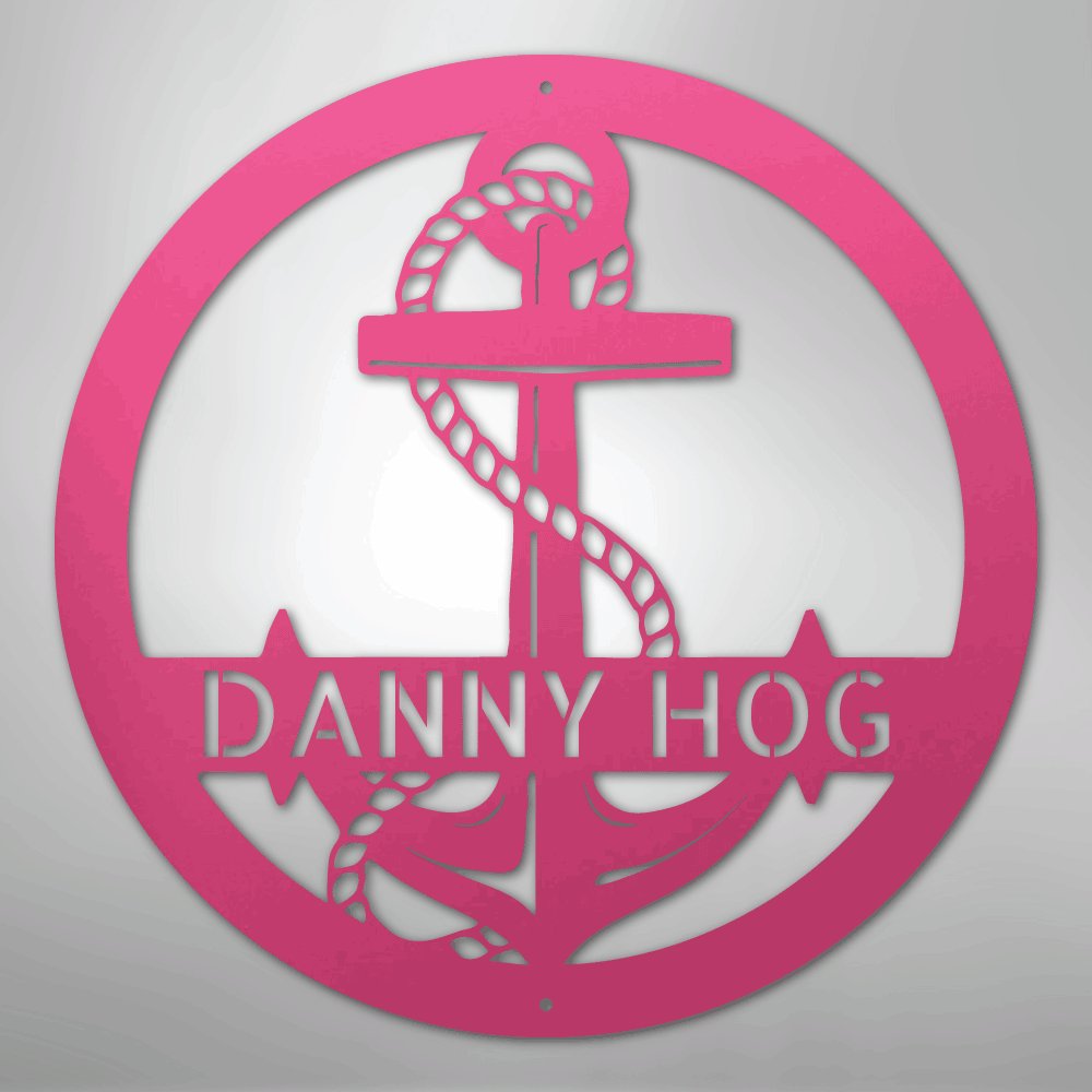 Elaborate Anchor - Steel Sign