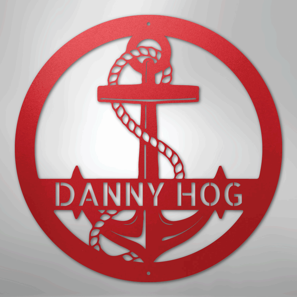 Elaborate Anchor - Steel Sign