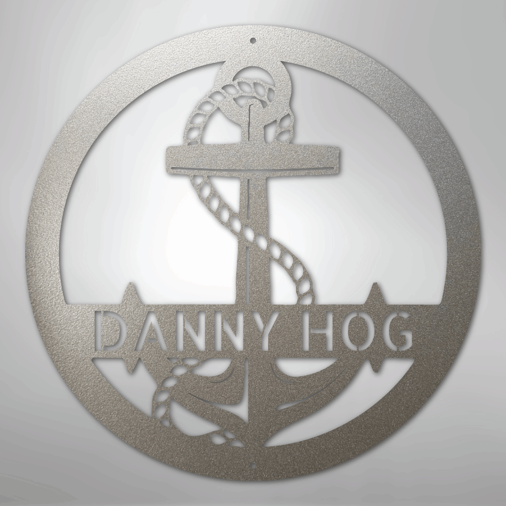 Elaborate Anchor - Steel Sign