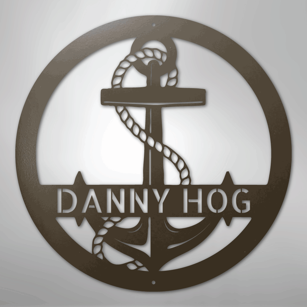 Elaborate Anchor - Steel Sign
