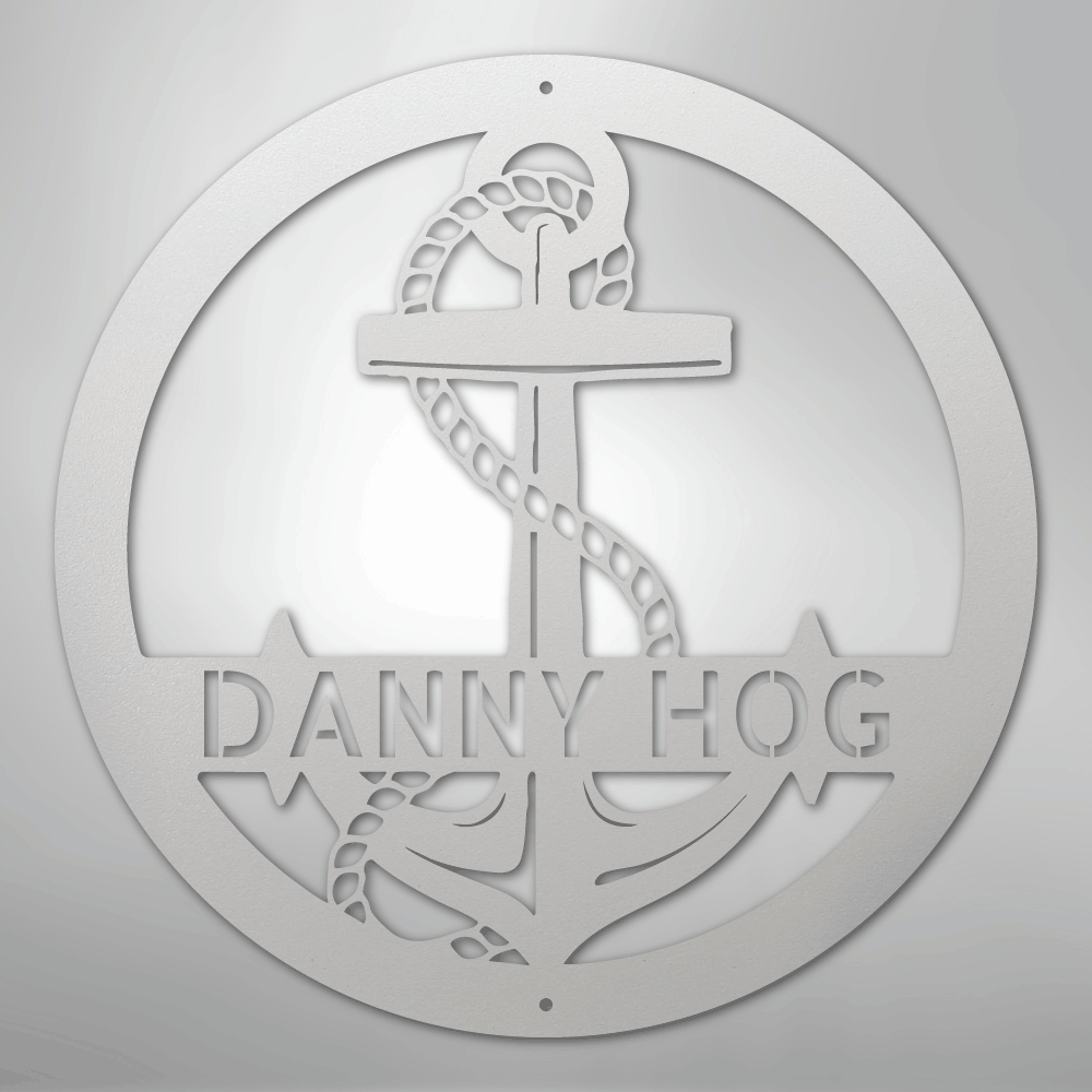 Elaborate Anchor - Steel Sign