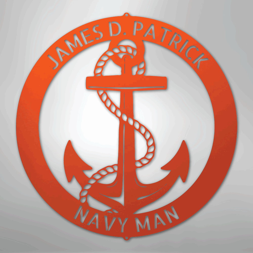 Elaborate Anchor Ring - Steel Sign