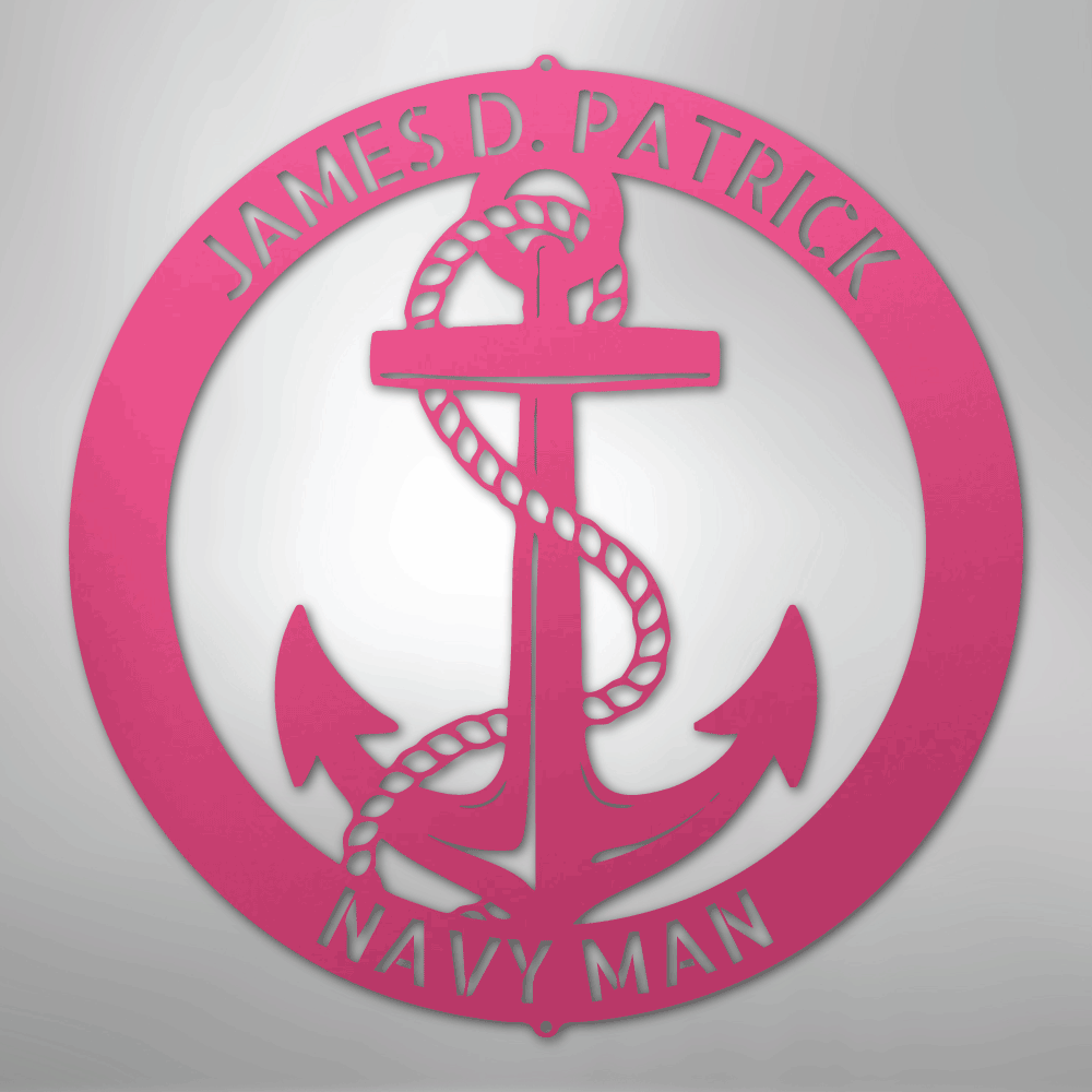 Elaborate Anchor Ring - Steel Sign