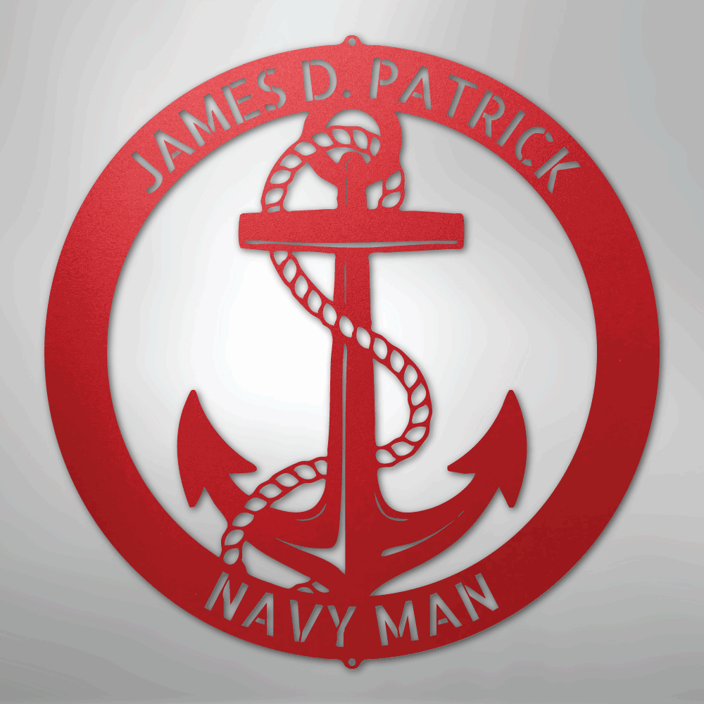 Elaborate Anchor Ring - Steel Sign
