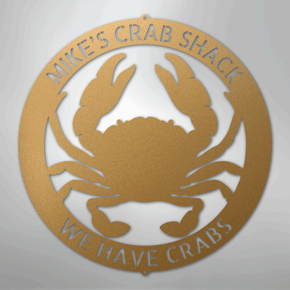 Crab Ring Monogram - Steel Sign
