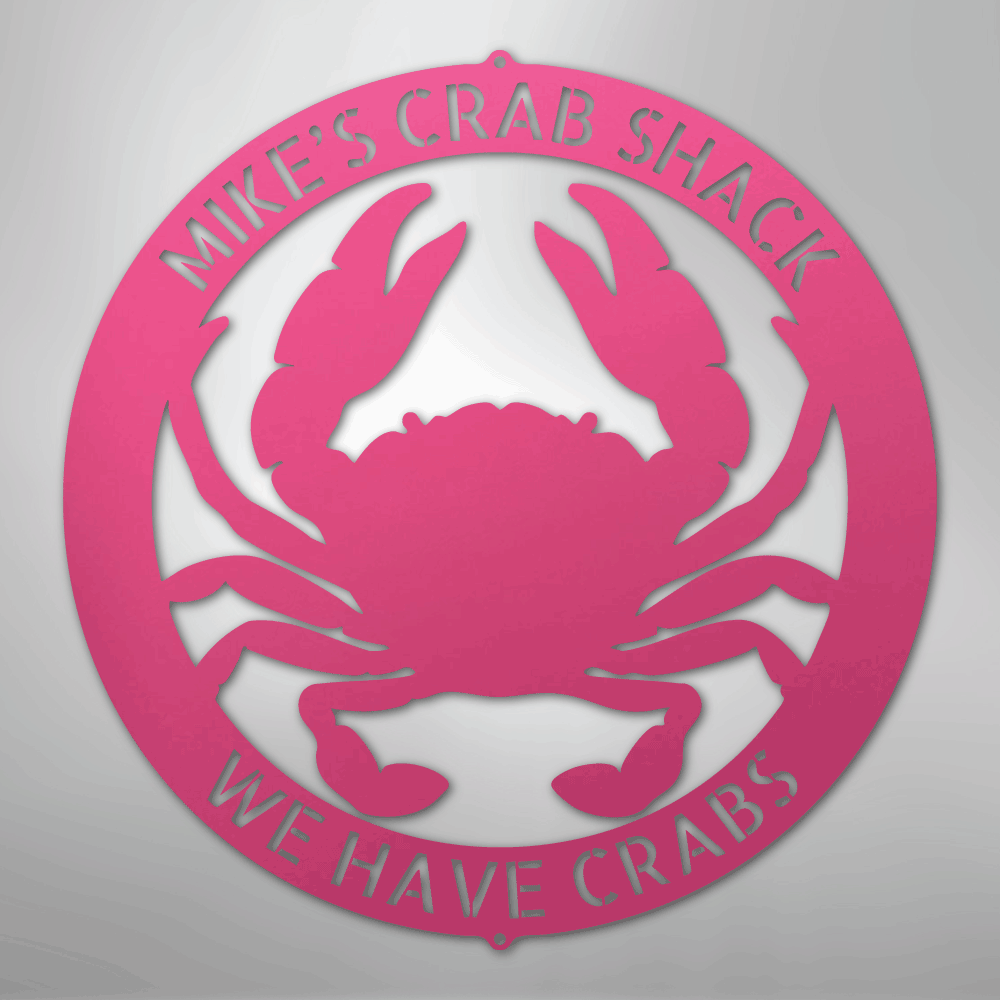 Crab Ring Monogram - Steel Sign