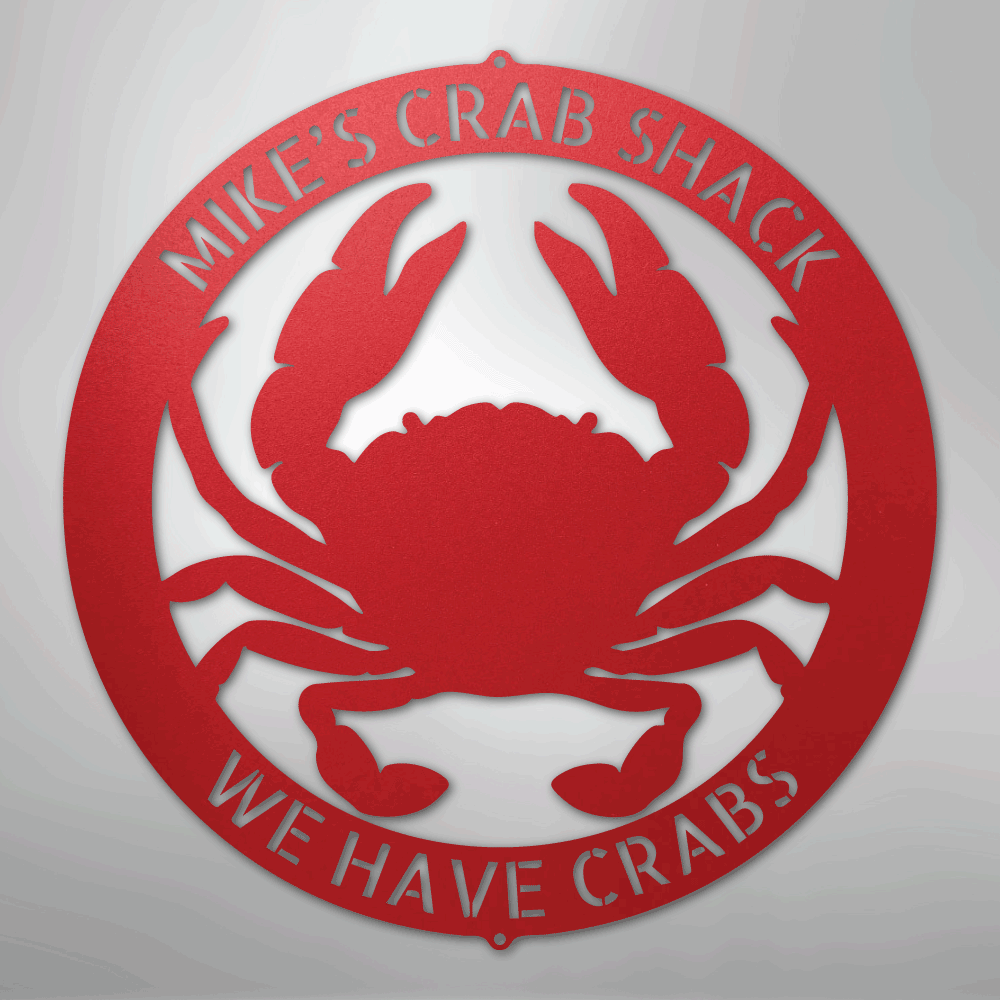 Crab Ring Monogram - Steel Sign