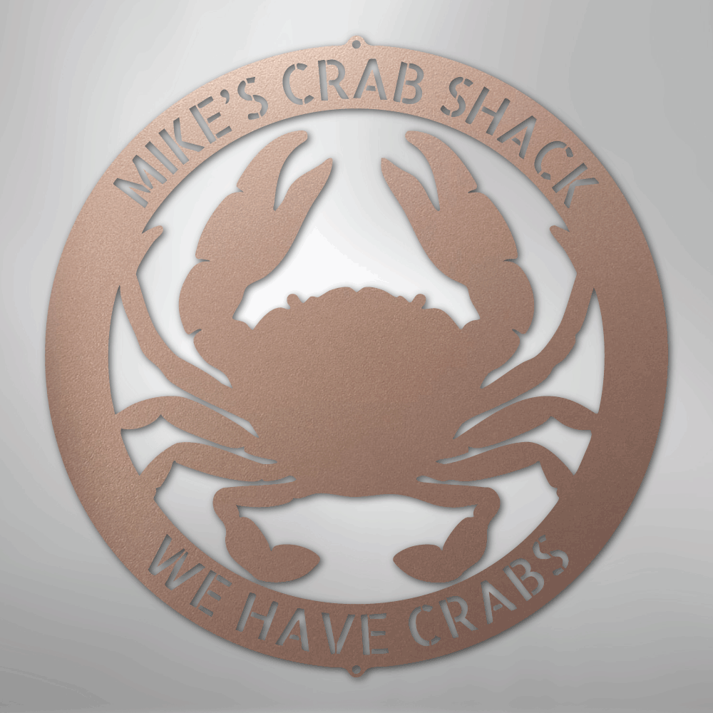 Crab Ring Monogram - Steel Sign