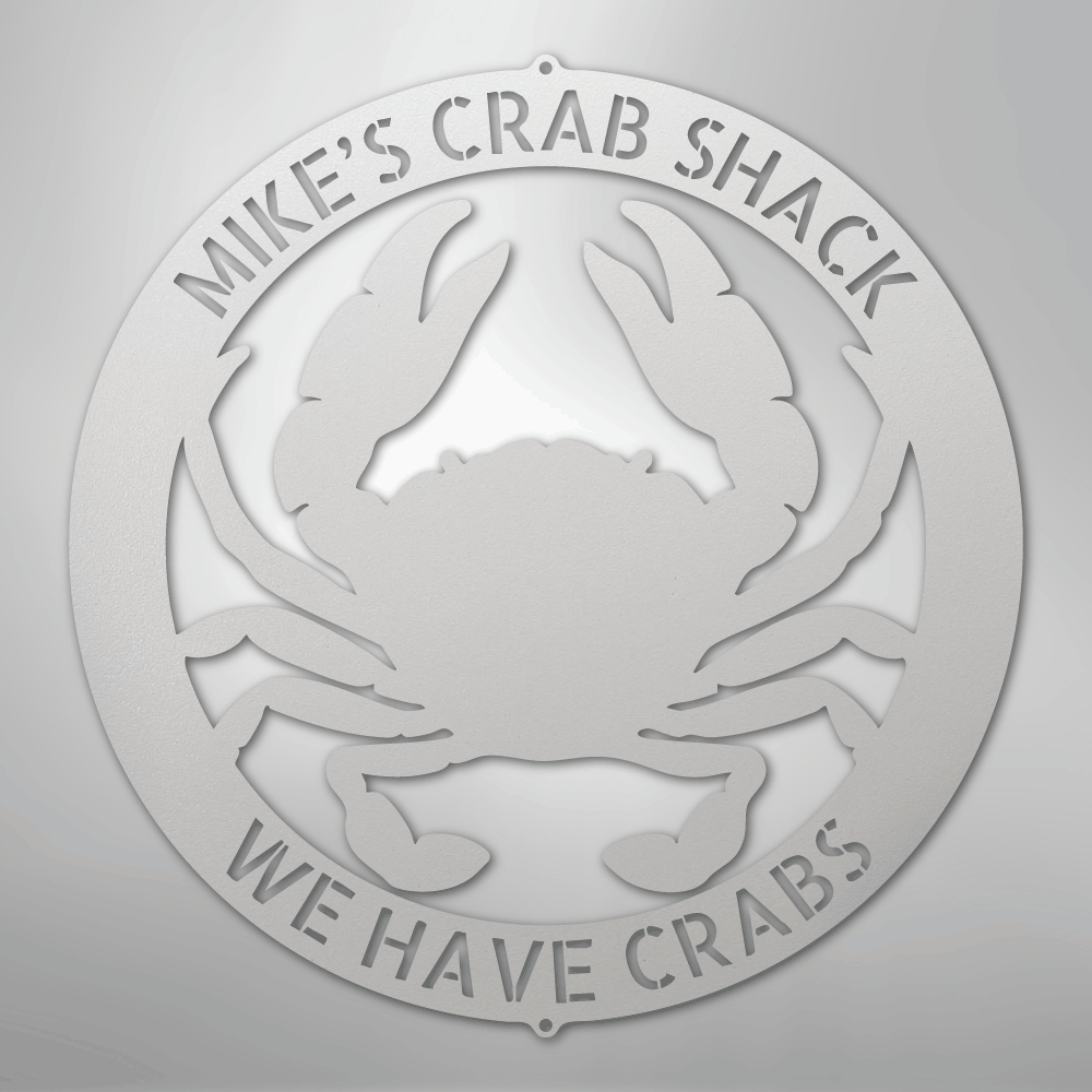 Crab Ring Monogram - Steel Sign