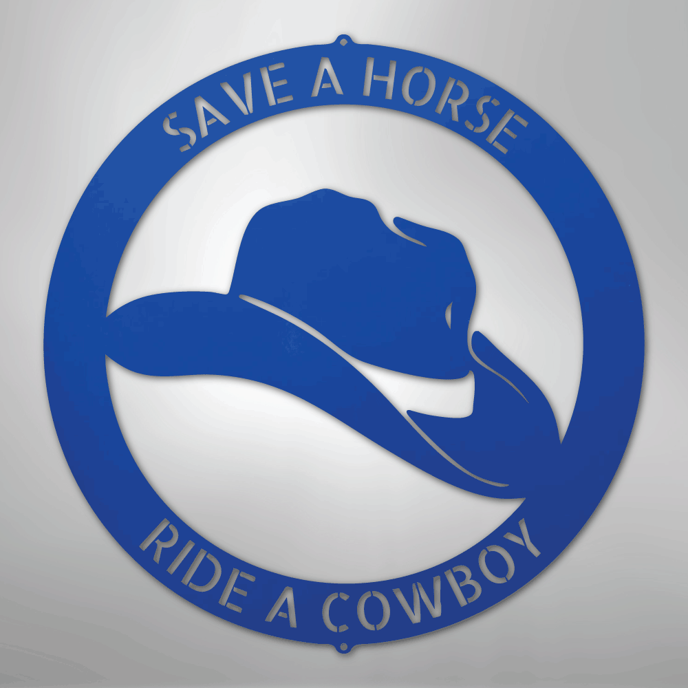 Cowboy Monogram - Steel Sign