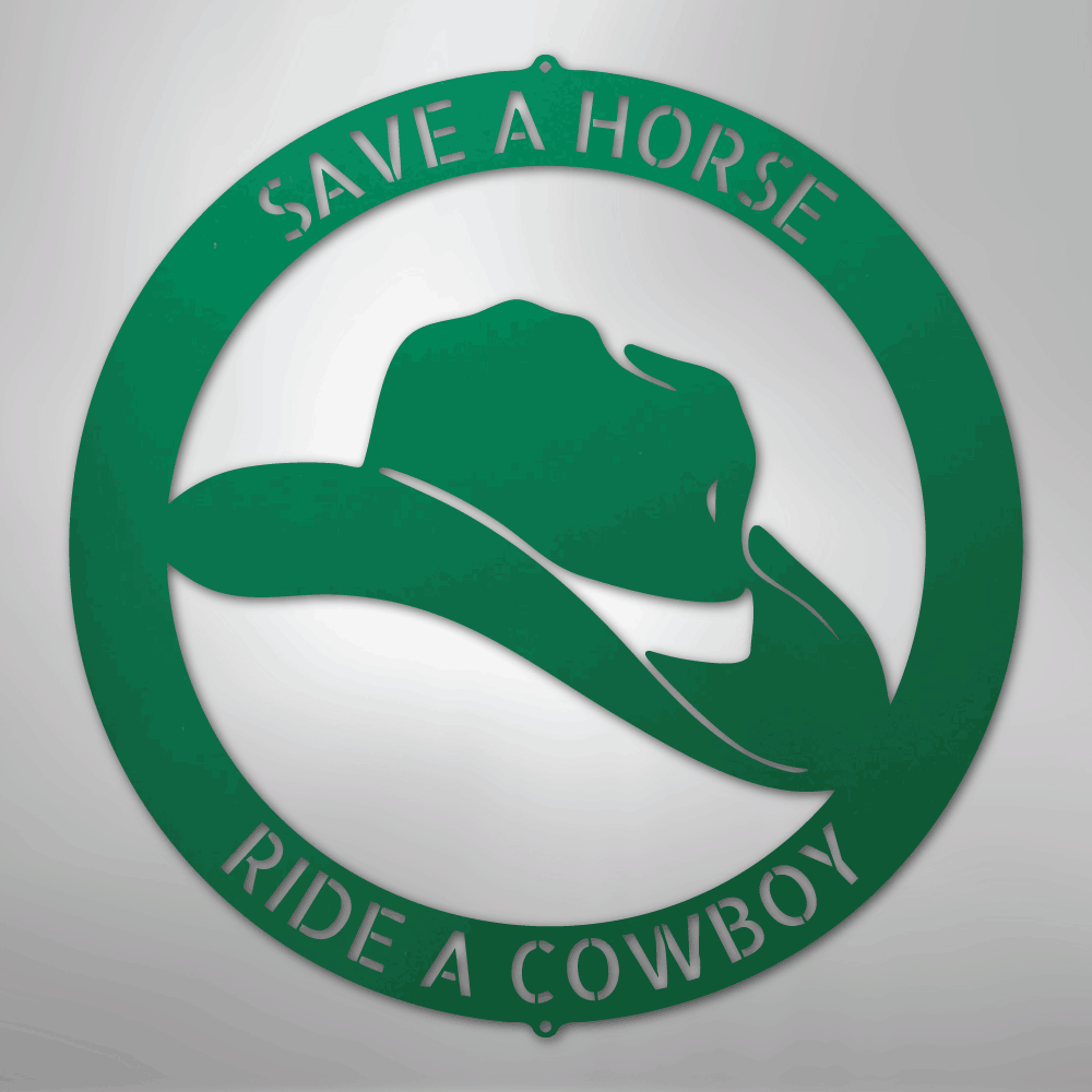 Cowboy Monogram - Steel Sign