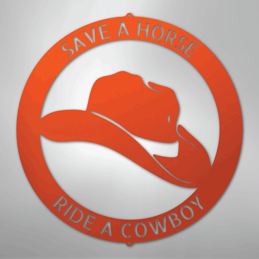 Cowboy Monogram - Steel Sign