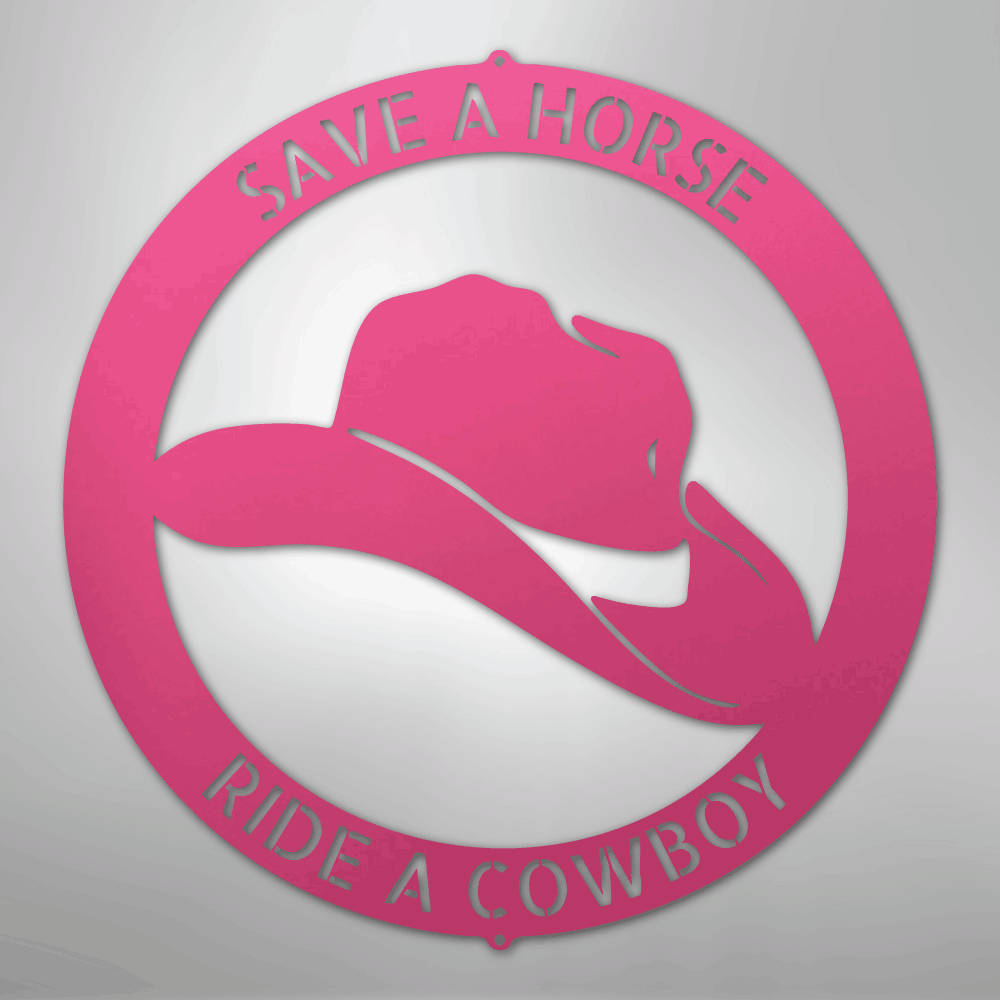 Cowboy Monogram - Steel Sign