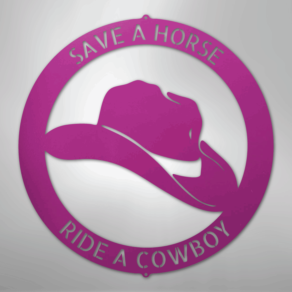 Cowboy Monogram - Steel Sign