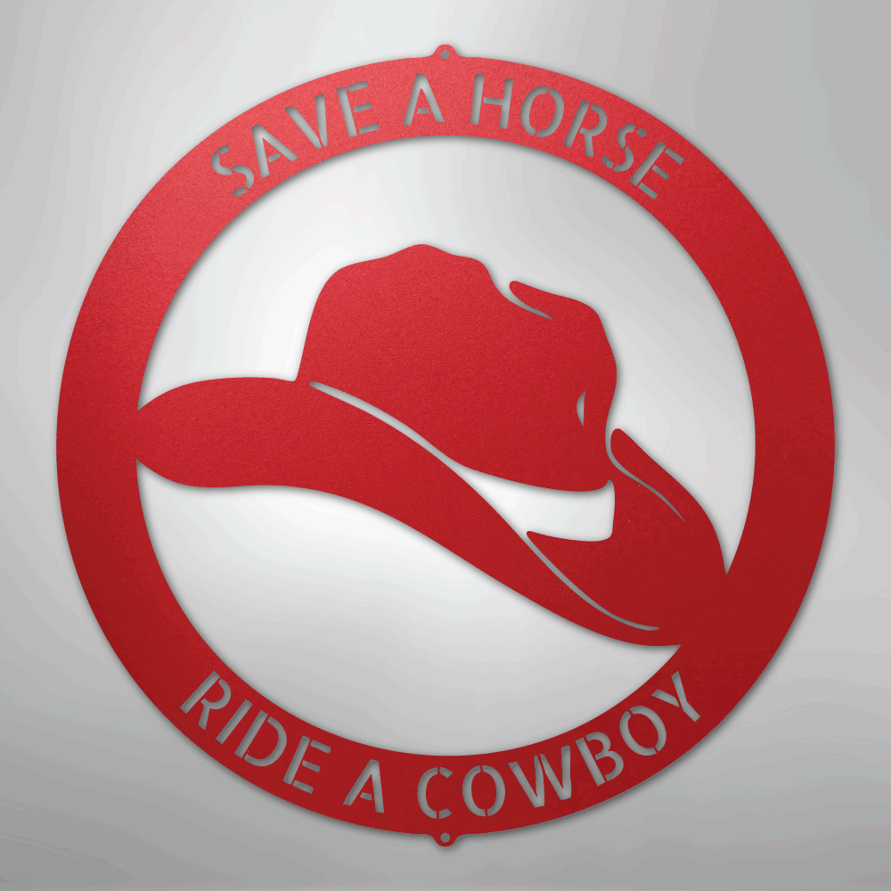 Cowboy Monogram - Steel Sign