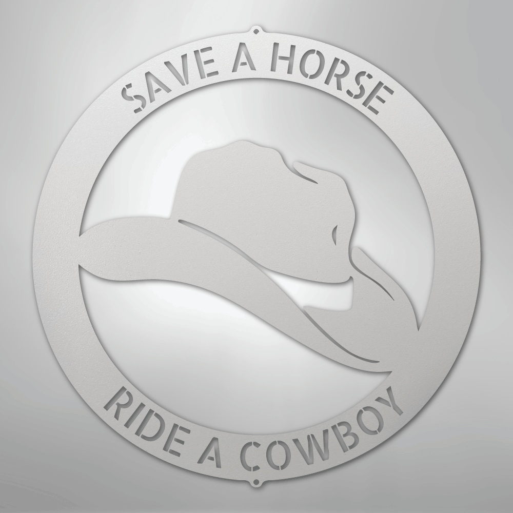 Cowboy Monogram - Steel Sign