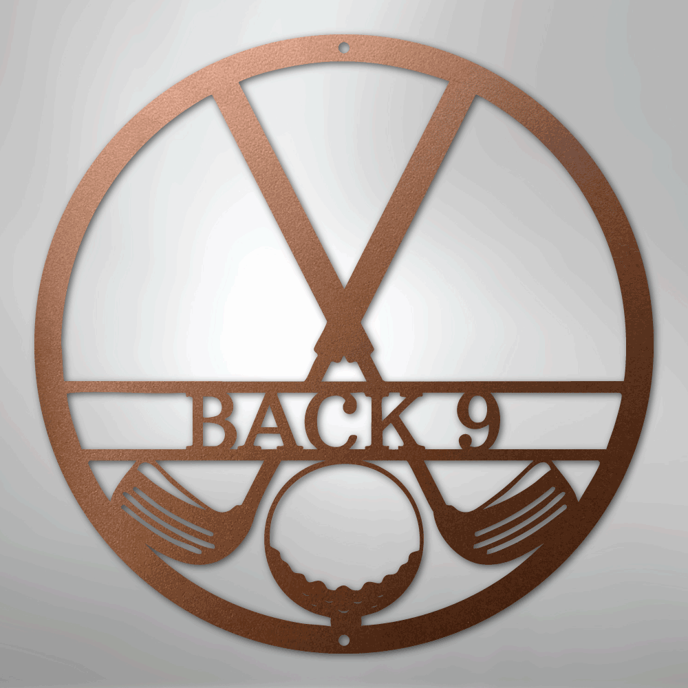 Golf Club Monogram - Steel Sign