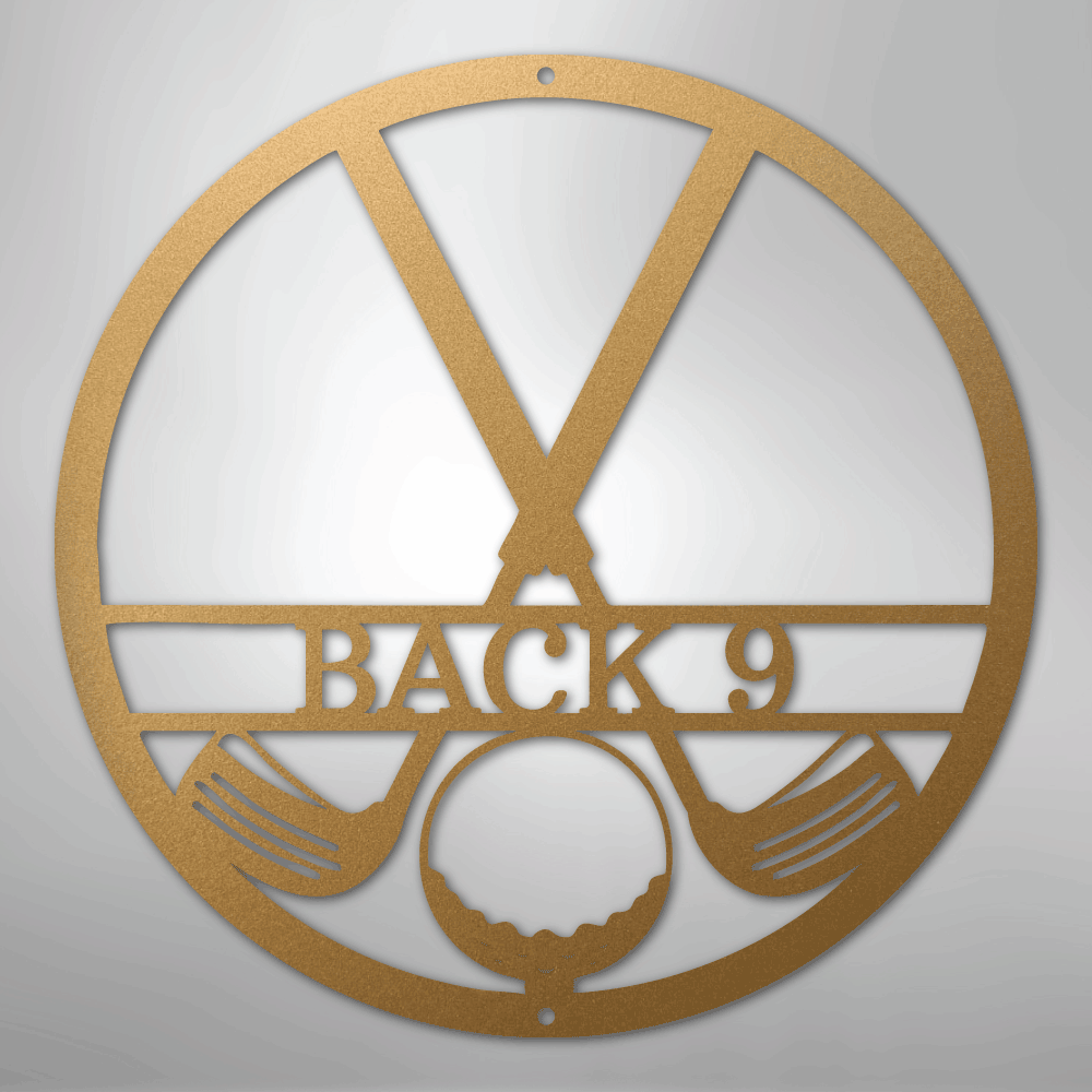 Golf Club Monogram - Steel Sign