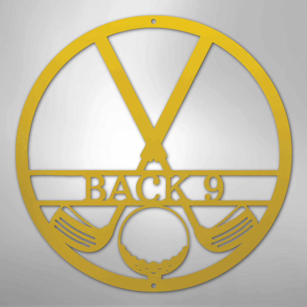 Golf Club Monogram - Steel Sign