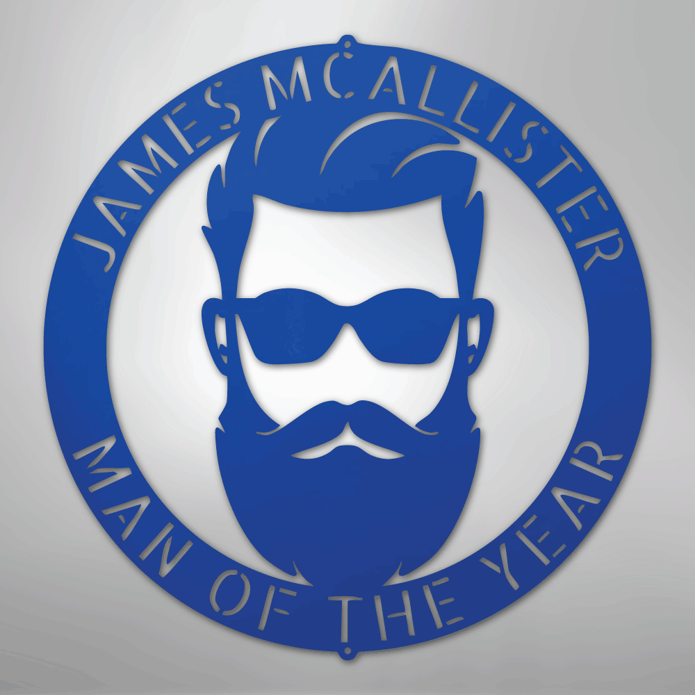 Manly Monogram - Steel Sign
