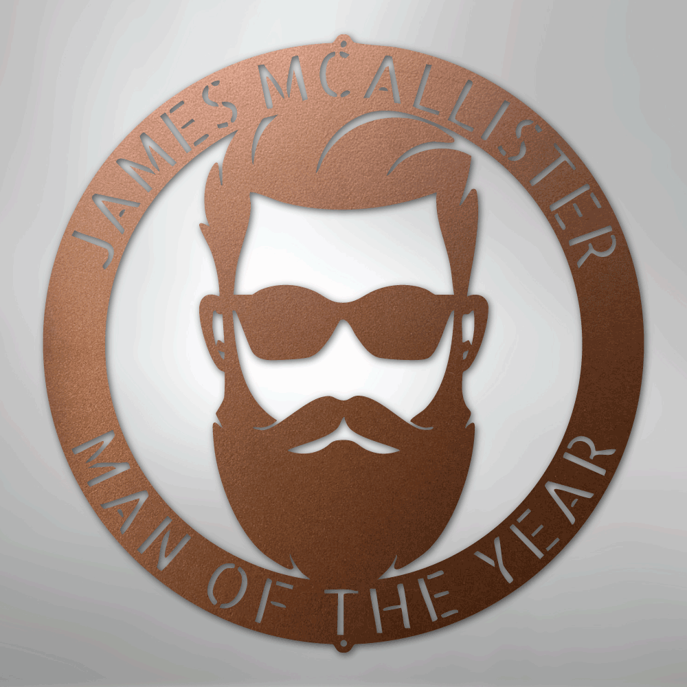 Manly Monogram - Steel Sign