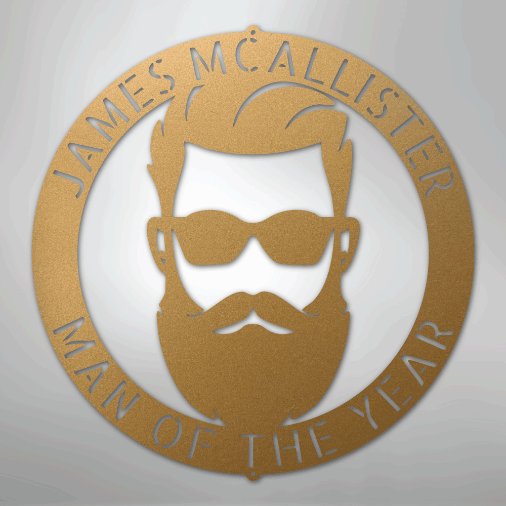 Manly Monogram - Steel Sign