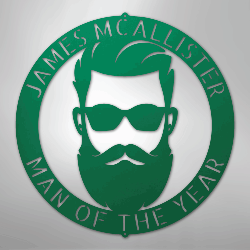 Manly Monogram - Steel Sign