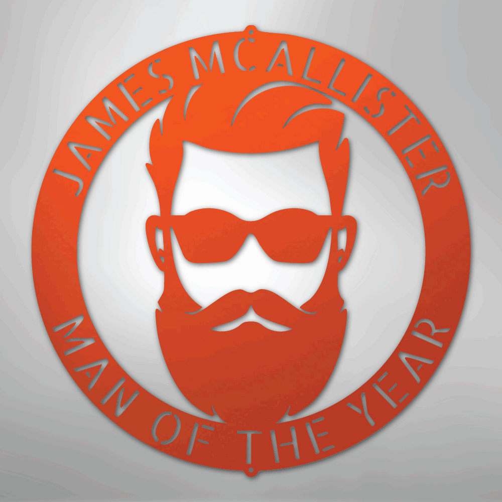 Manly Monogram - Steel Sign