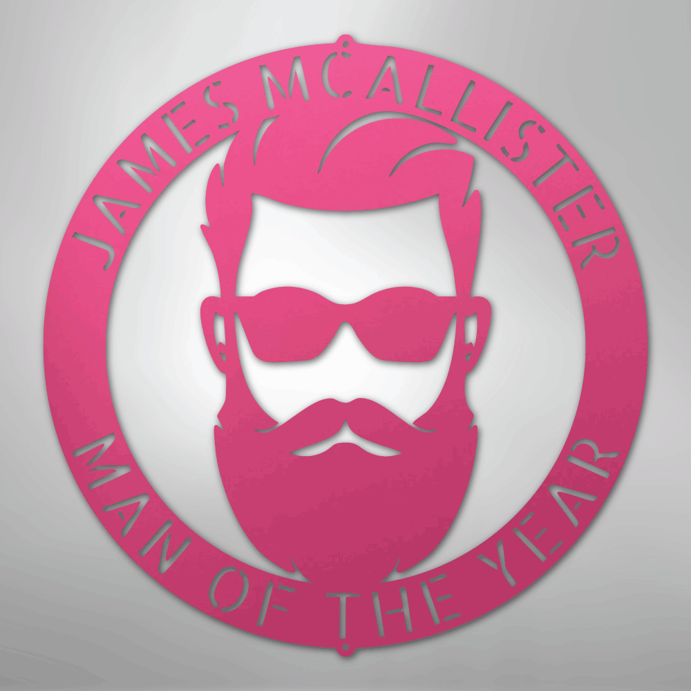 Manly Monogram - Steel Sign