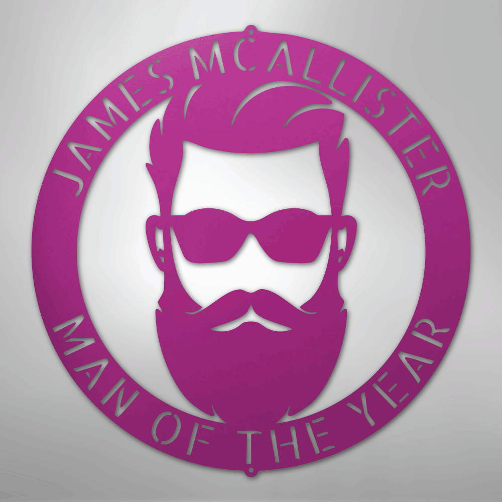 Manly Monogram - Steel Sign