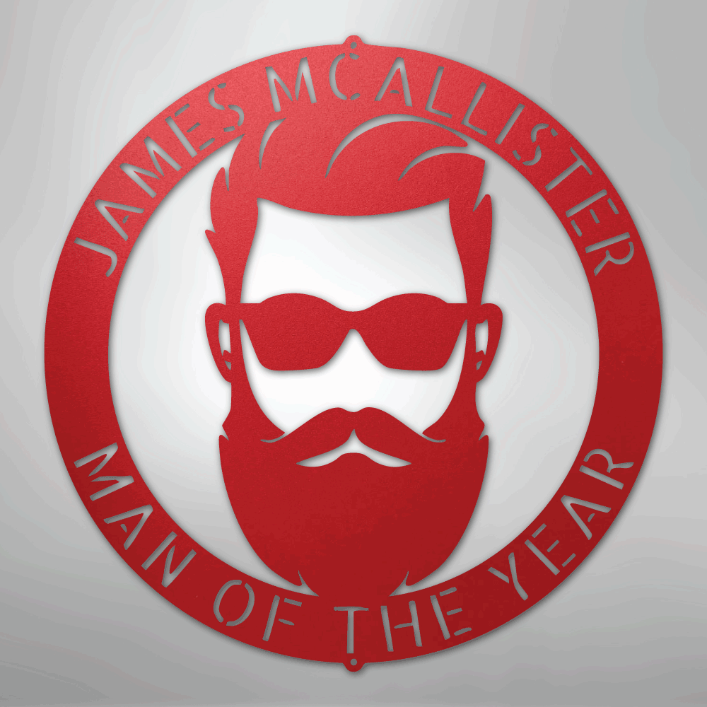 Manly Monogram - Steel Sign
