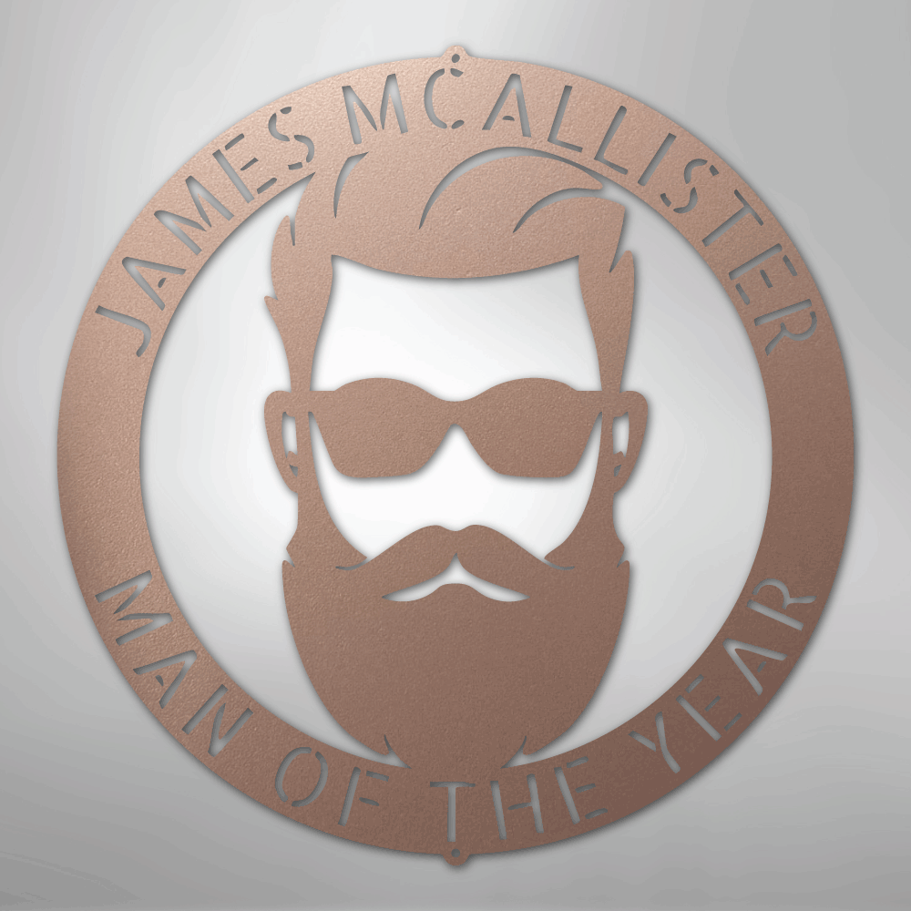 Manly Monogram - Steel Sign
