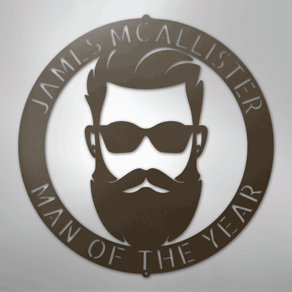 Manly Monogram - Steel Sign