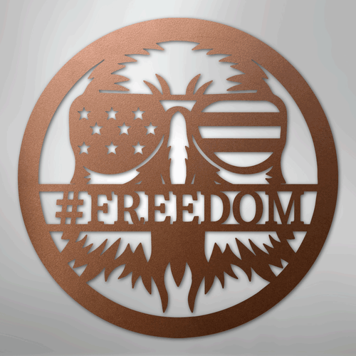 American Eagle Monogram - Steel Sign