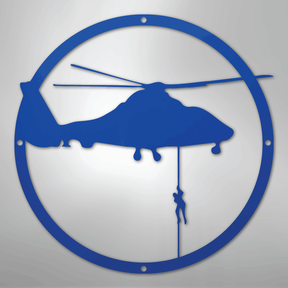 Helicopter Drop - Steel Sign