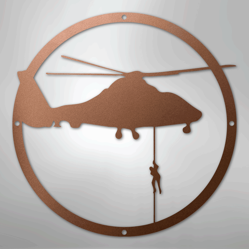 Helicopter Drop - Steel Sign