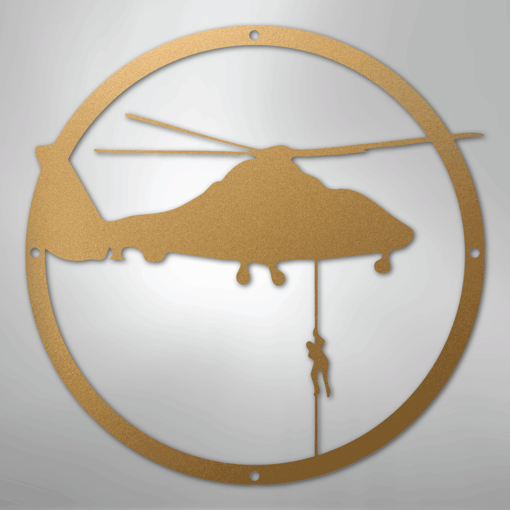 Helicopter Drop - Steel Sign