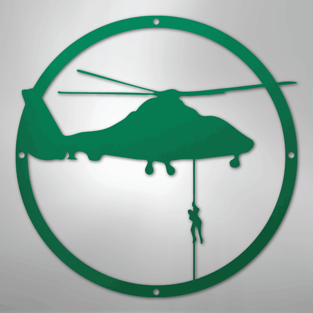 Helicopter Drop - Steel Sign