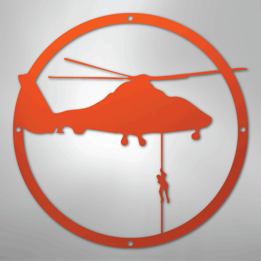 Helicopter Drop - Steel Sign