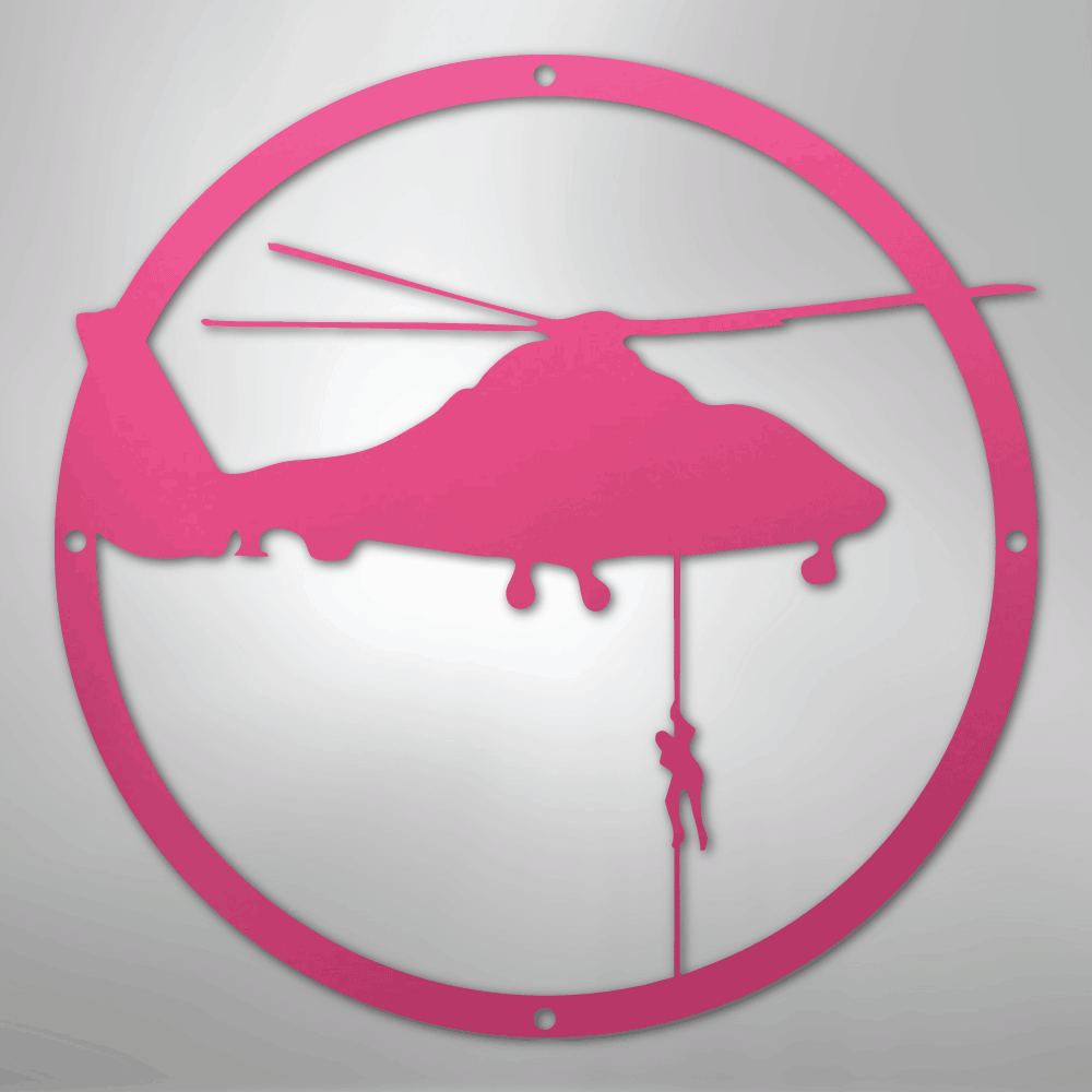 Helicopter Drop - Steel Sign