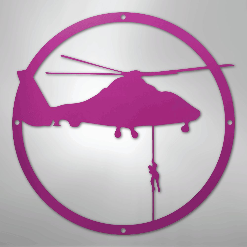 Helicopter Drop - Steel Sign