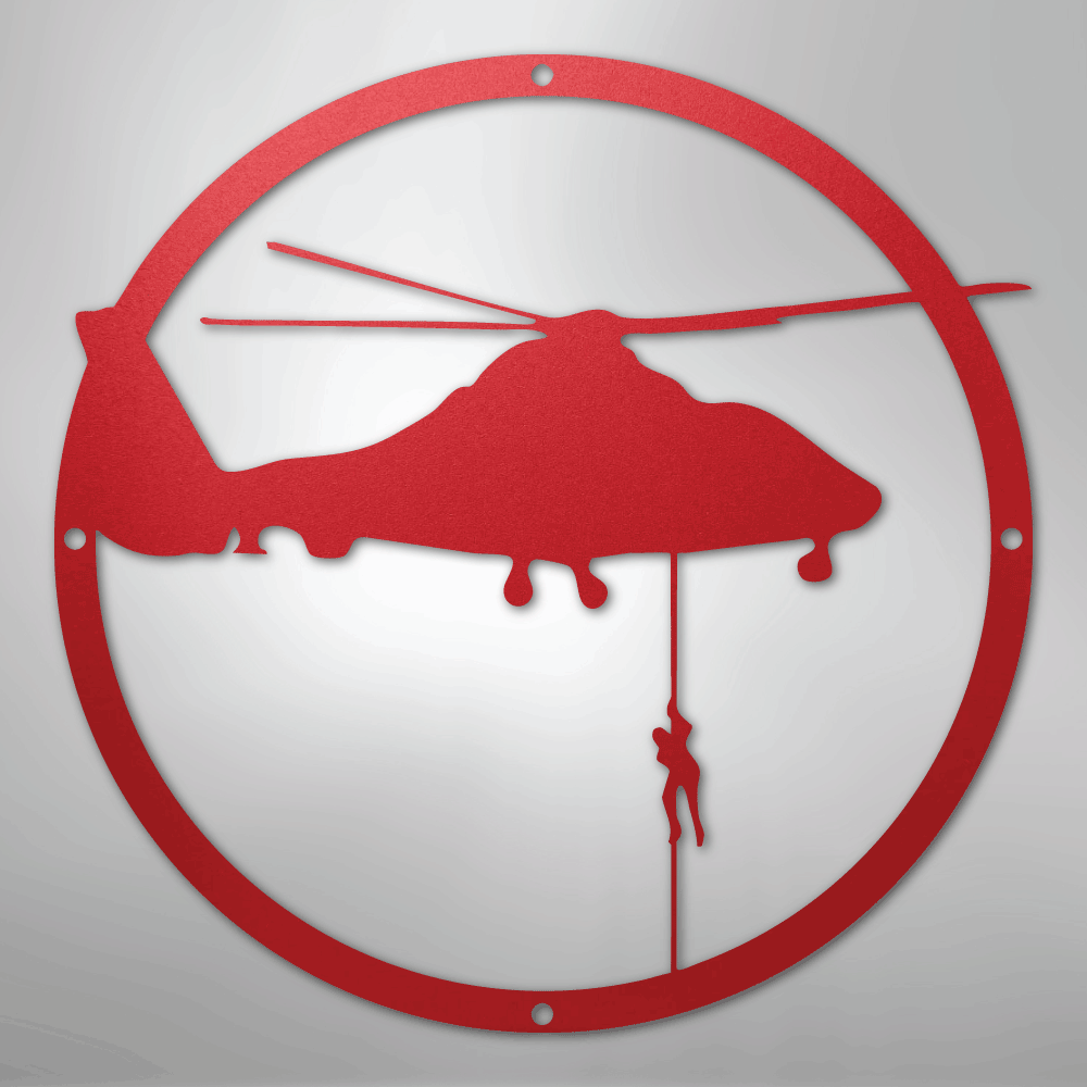 Helicopter Drop - Steel Sign