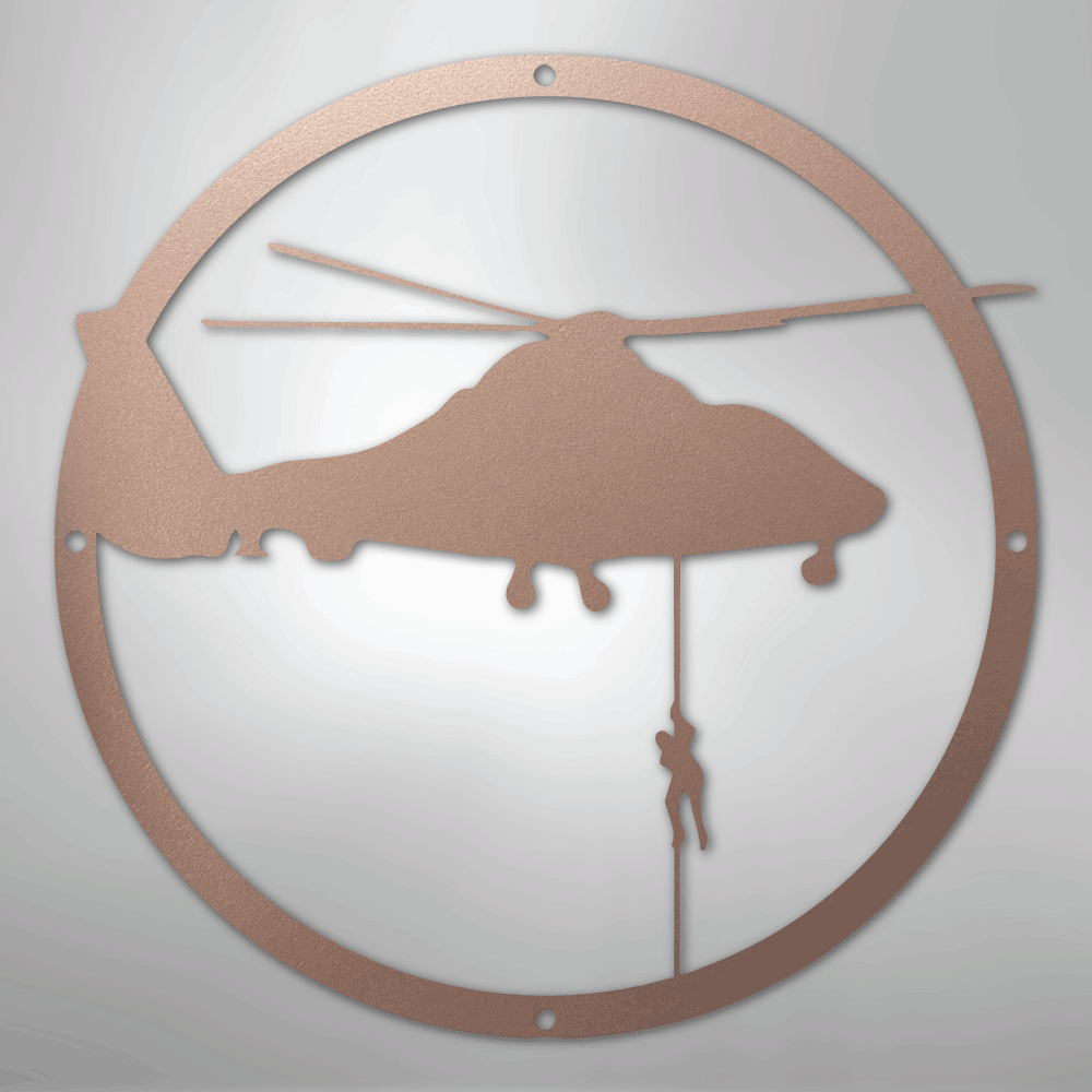Helicopter Drop - Steel Sign