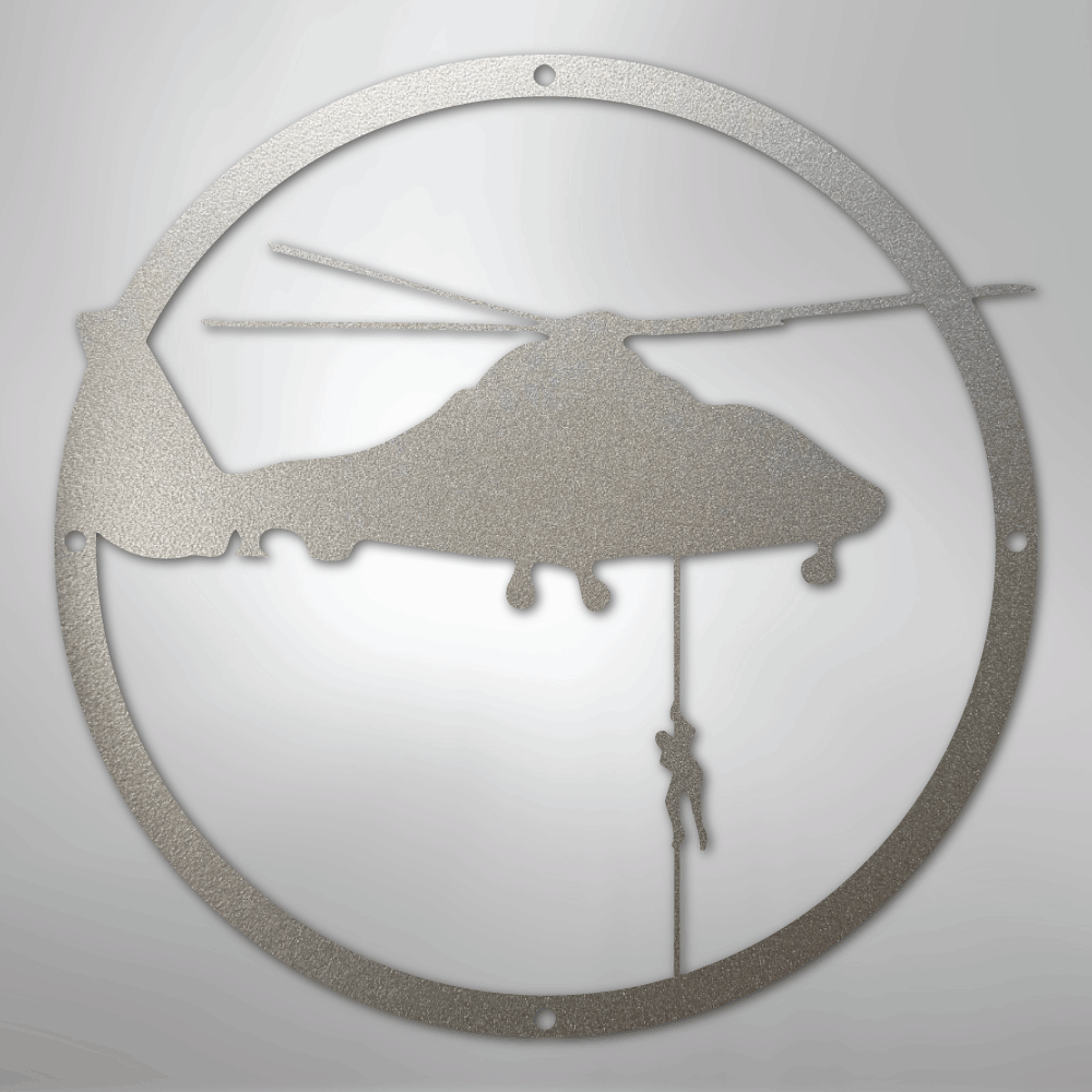 Helicopter Drop - Steel Sign