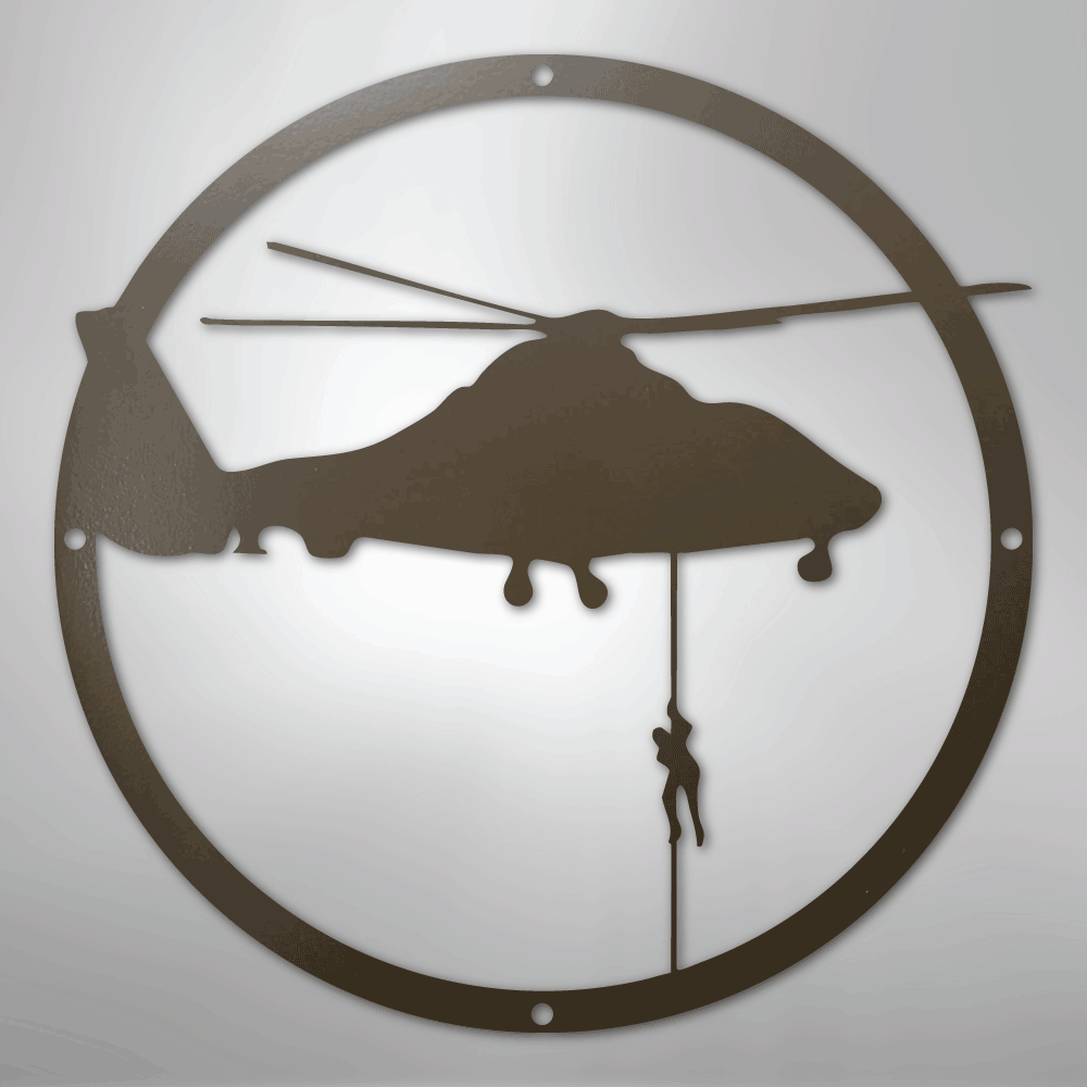 Helicopter Drop - Steel Sign