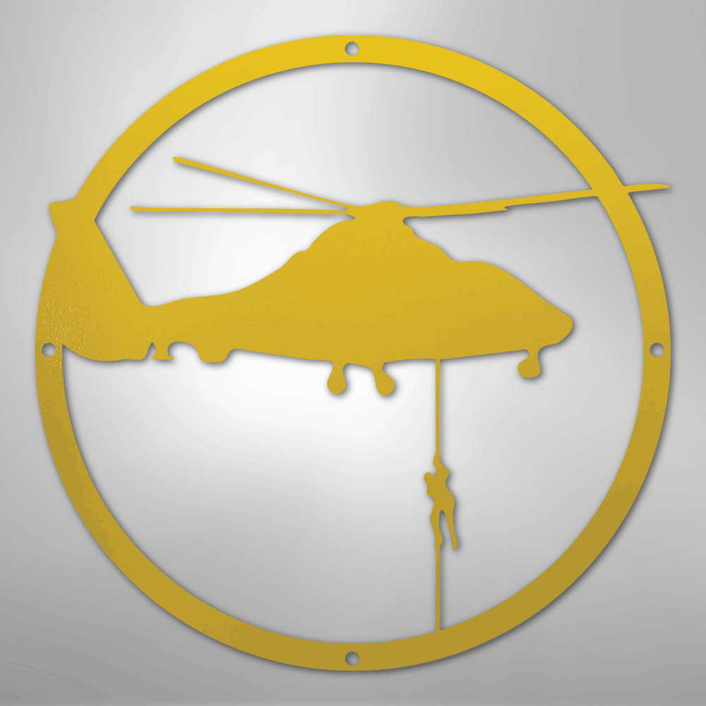 Helicopter Drop - Steel Sign