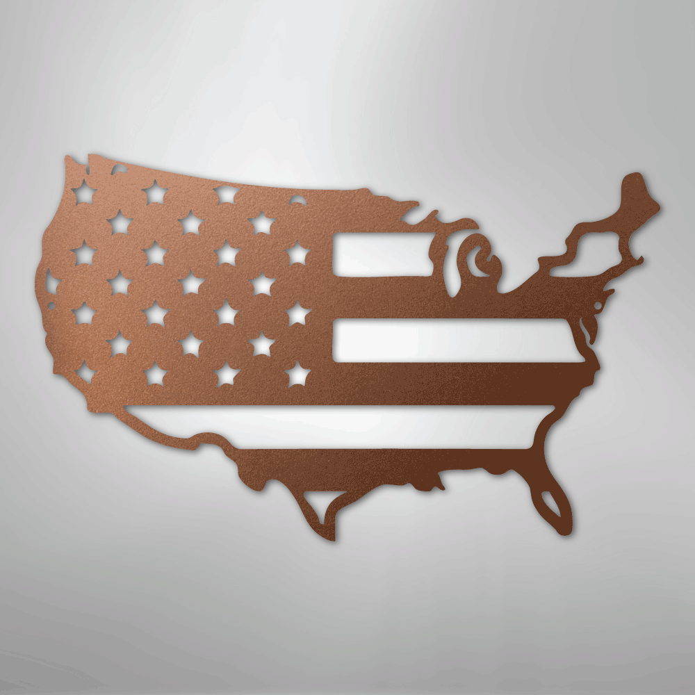 USA Flag - Steel Sign