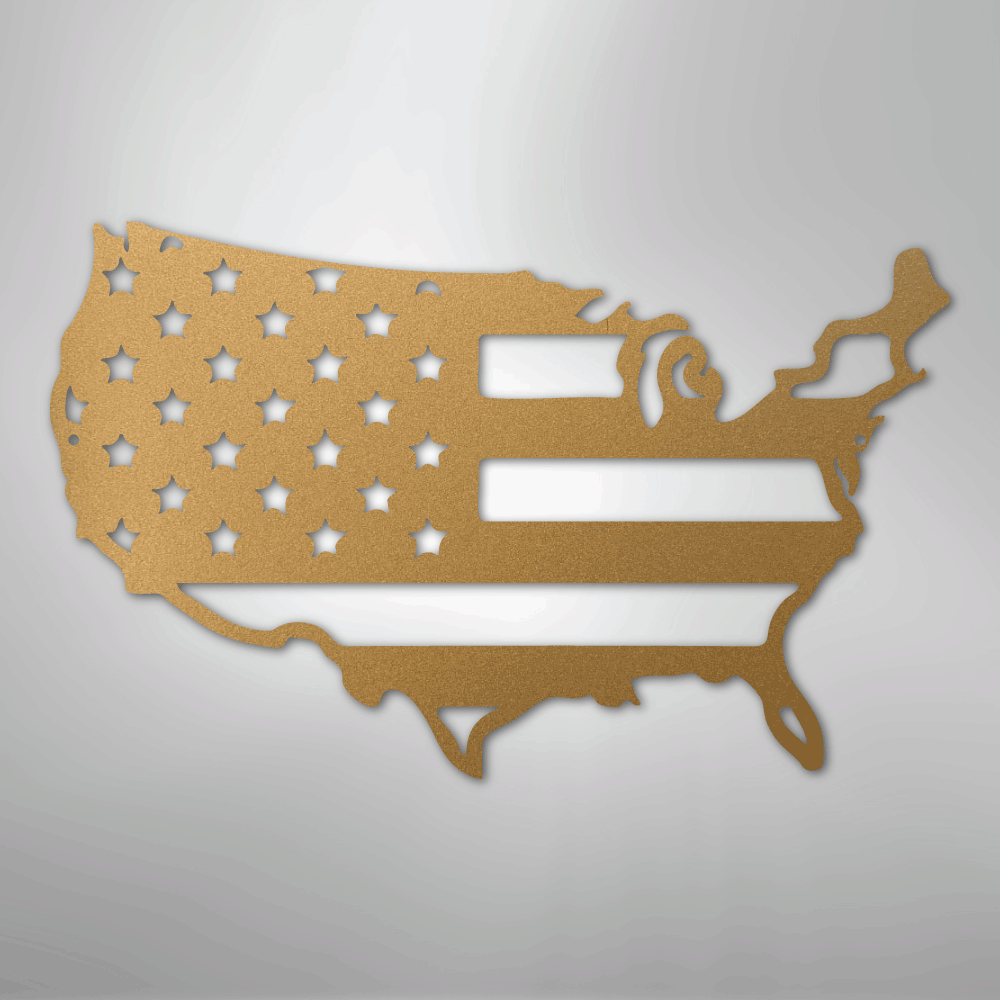 USA Flag - Steel Sign